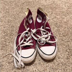 Converse Maroon High-Top Sneakers